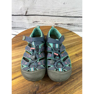 Girls KEEN Water Shoes Blue Green Size 5 (Big Girl)